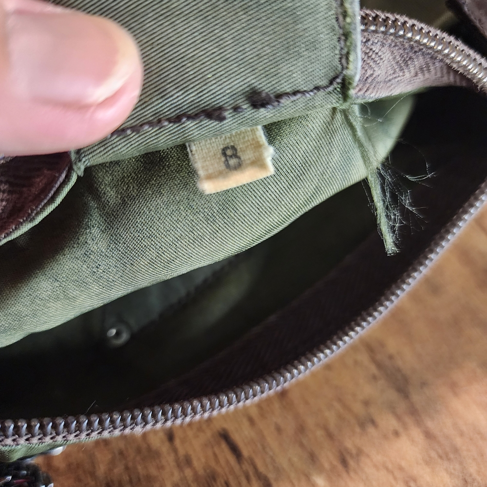Prada Olive Green Nylon Crossbody with Black Chain Strap - Picture 10 of 16